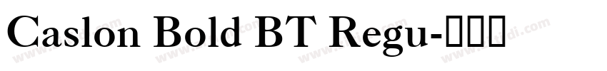 Caslon Bold BT Regu字体转换